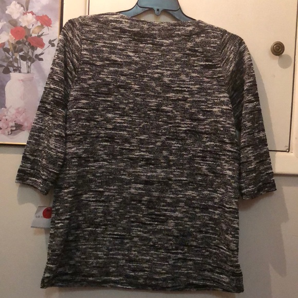 3/4 Sleeve Shoulder Zip Tunic Top - Picture 7 of 7